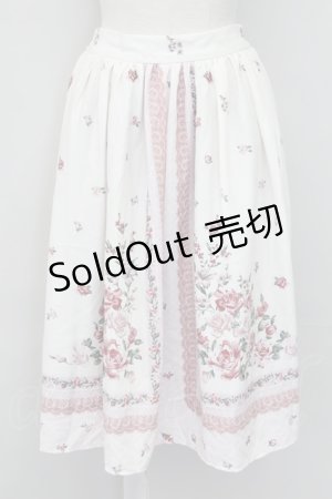 画像: axes femme / バラスカーフ柄スカート  アワピンク T-25-10-02-014-AX-SK-HR-ZS