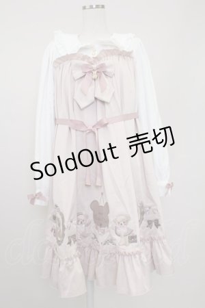 画像: Amavel / Bears ClosetスイートAラインワンピース  ピンクＸ白 T-25-10-05-009-CA-OP-SA-ZT