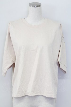 画像: axes femme / 編上ロングTシャツ  ベージュ T-25-10-08-001-AX-TO-SA-ZI