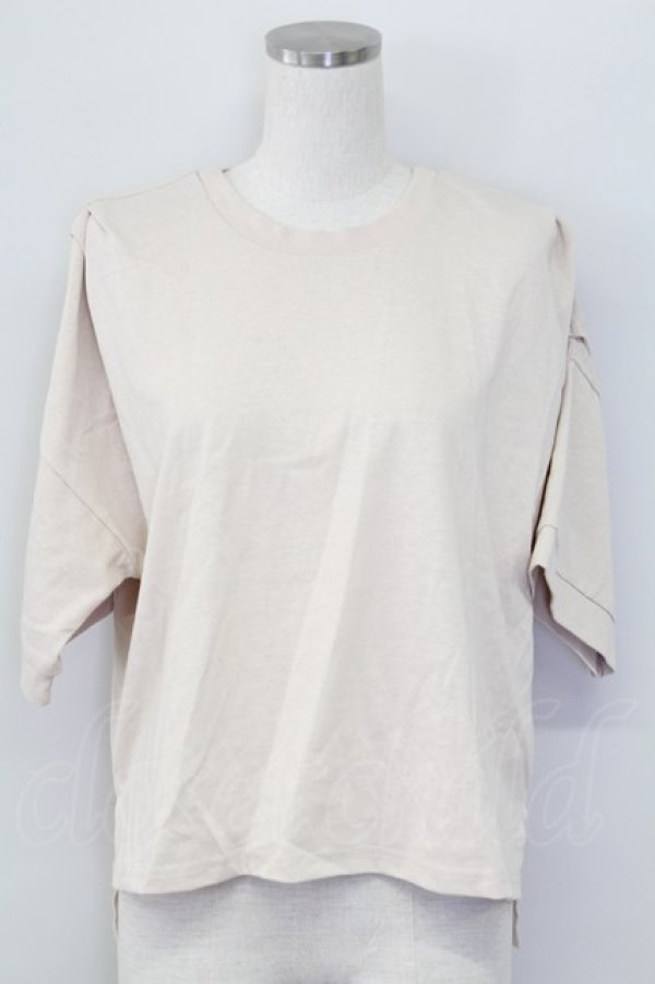 画像1: axes femme / 編上ロングTシャツ  ベージュ T-25-10-08-001-AX-TO-SA-ZI (1)