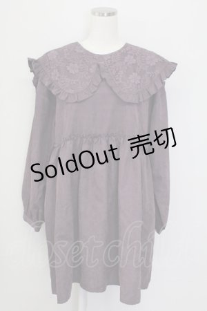 画像: merry jenny / レースフリルカラーミニワンピース  パープル T-25-10-08-026-LO-OP-SA-ZI