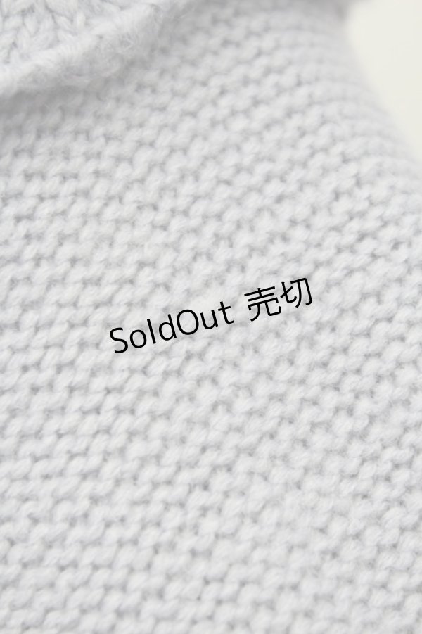 画像4: axes femme / 裾レース切り替えニットオフショルワンピース  サックス T-25-10-08-029-AX-OP-SA-ZI (4)