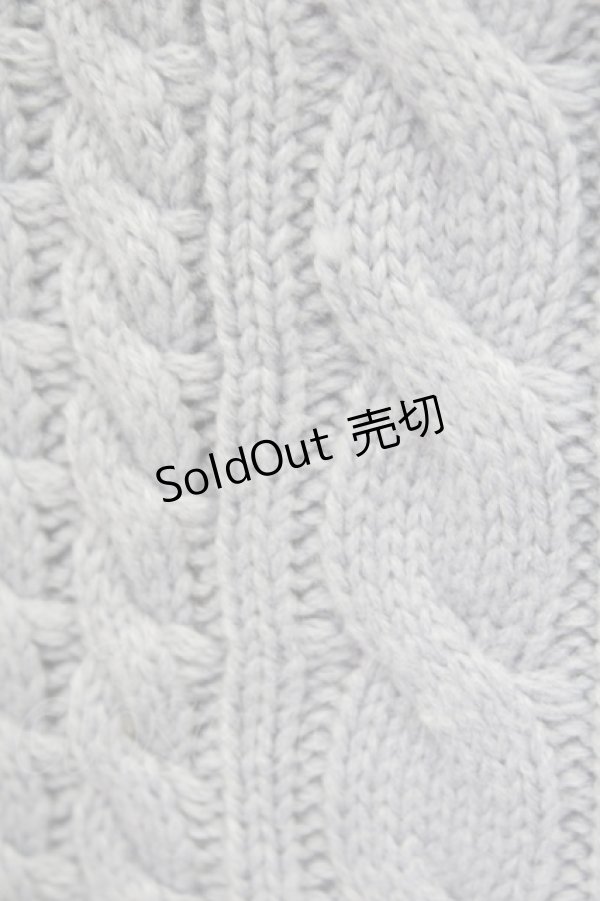 画像5: axes femme / 裾レース切り替えニットオフショルワンピース  サックス T-25-10-08-029-AX-OP-SA-ZI (5)