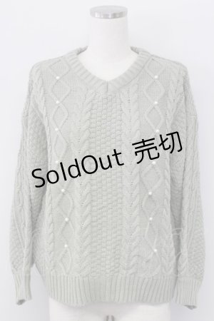 画像: axes femme / バックレースアップニット  カーキ T-25-10-08-015-AX-TO-SA-ZI