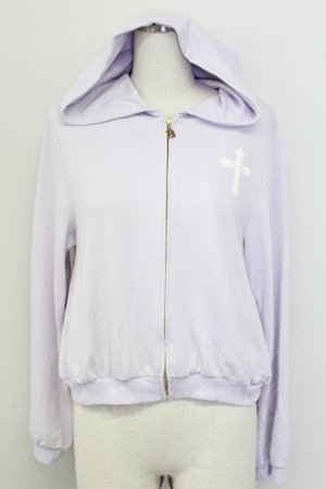 画像: E hyphen world gallery / ねこプリントパーカー  ラベンダー T-25-10-08-018-LO-TO-SA-ZT