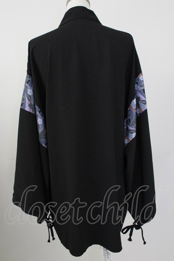 画像2: AXES-X / 和柄コラージュ羽織  黒 T-25-10-09-009-LO-TO-SA-ZI (2)
