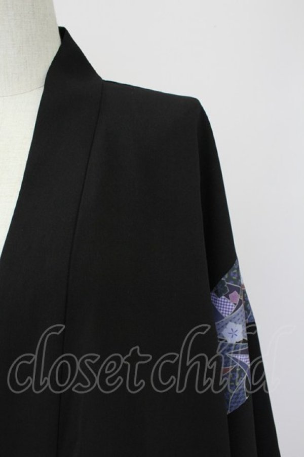 画像3: AXES-X / 和柄コラージュ羽織  黒 T-25-10-09-009-LO-TO-SA-ZI (3)