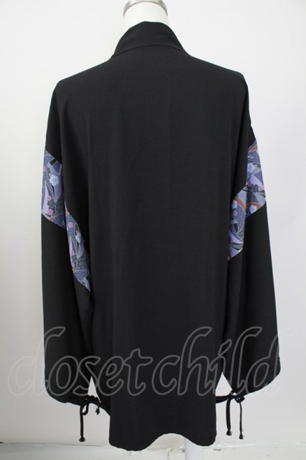 画像2: AXES-X / 和柄コラージュ羽織 M 黒 T-25-10-09-010-LO-TO-SA-ZI (2)