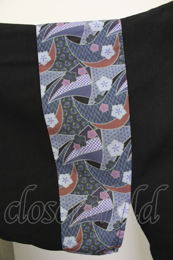 画像4: AXES-X / 和柄コラージュ羽織 M 黒 T-25-10-09-010-LO-TO-SA-ZI (4)