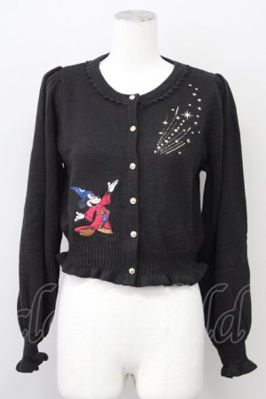 画像: axes femme kawaii / 【Disney】ファンタジア／ニットカーデ M ブラック T-25-10-10-020-AX-TO-SA-ZT