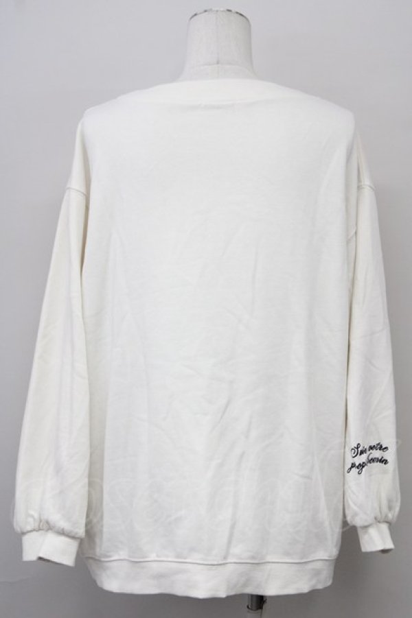 画像2: axes femme POETIQUE / セーラーロングカットカーディガン  ホワイト T-25-10-10-003-AX-TO-SA-ZT255 (2)