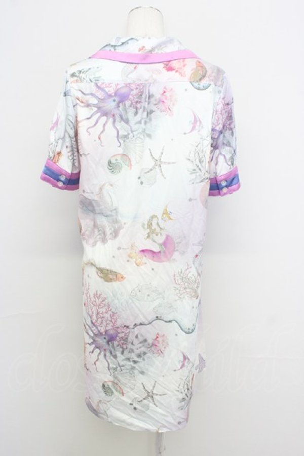 画像2: MILK / sea creaturesシャツワンピース  ピンク T-25-10-10-028-ML-OP-SA-ZT122 (2)