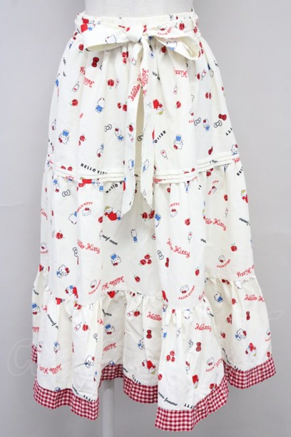 画像1: axes femme / ハローキティプリントスカート  キナリ T-25-10-10-036-AX-SK-SA-ZT122 (1)
