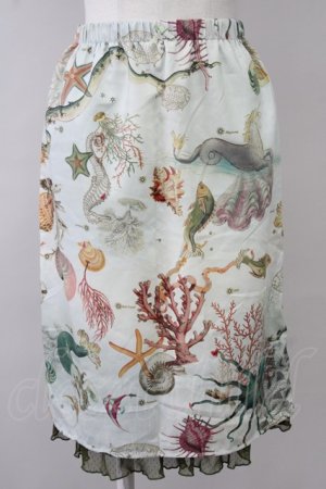 画像: MILK / sea creaturesペチスカート  グリーン T-25-10-10-037-ML-SK-SA-ZT