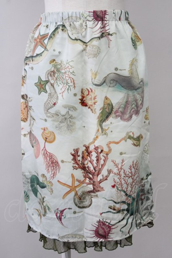 画像1: MILK / sea creaturesペチスカート  グリーン T-25-10-10-037-ML-SK-SA-ZT125 (1)