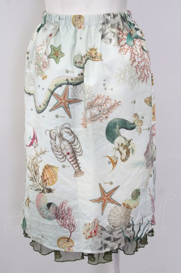 画像2: MILK / sea creaturesペチスカート  グリーン T-25-10-10-037-ML-SK-SA-ZT125 (2)