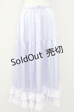 画像: 【SALE】Chalmiere / ロングフリルペチスカート M ラベンダー T-25-10-10-040-LO-SK-SA-ZT046
