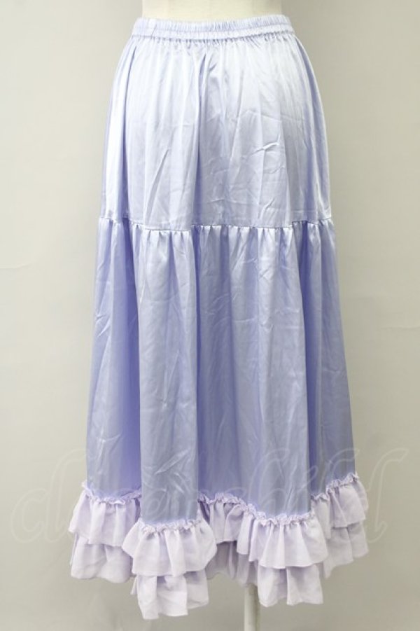 画像2: 【SALE】Chalmiere / ロングフリルペチスカート  ラベンダー T-25-10-10-041-LO-SK-SA-ZT046 (2)