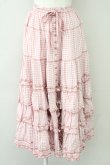画像1: PINK HOUSE / ギンガムチェックパッチワークフリルスカート  ピンク T-25-10-10-042-LO-SK-SA-ZT048 (1)