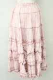 画像2: PINK HOUSE / ギンガムチェックパッチワークフリルスカート  ピンク T-25-10-10-042-LO-SK-SA-ZT048 (2)