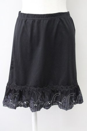 画像: axes femme / オーガンジープチローズペチコート M ブラック T-25-10-10-045-AX-SK-SA-ZT