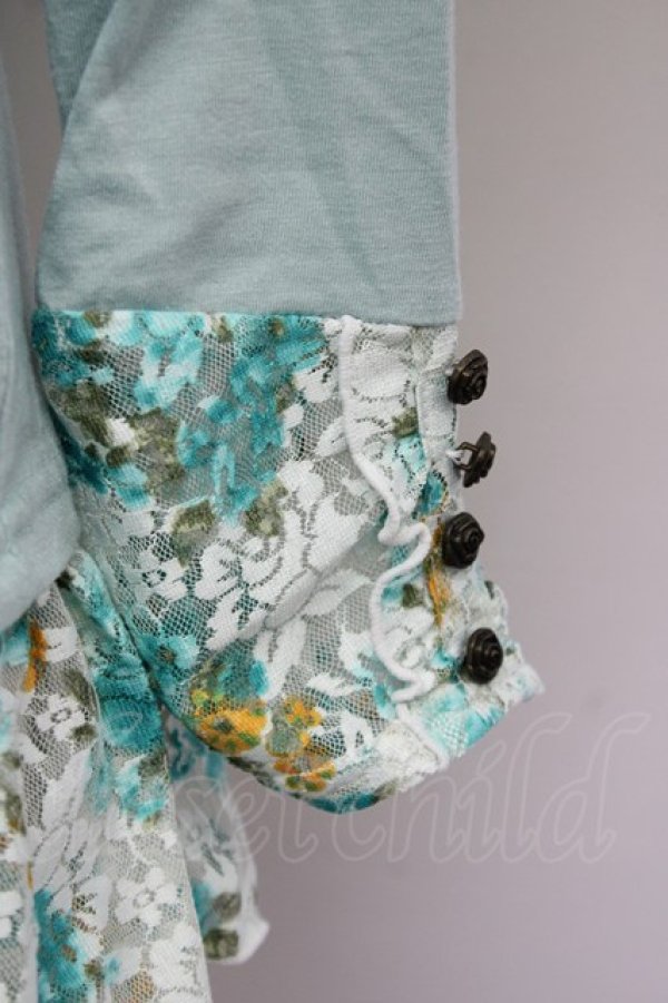 画像5: axes femme / 花柄ロングインナープルオーバー M ミント T-25-10-10-008-AX-TO-SA-ZT255 (5)