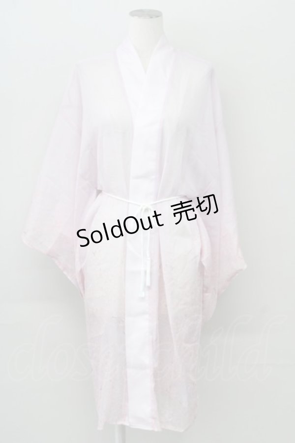 画像1: 【SALE】axes femme Kawaii / 桜柄シアー着物風羽織 M ピンク T-25-10-10-013-AX-TO-SA-ZT215 (1)