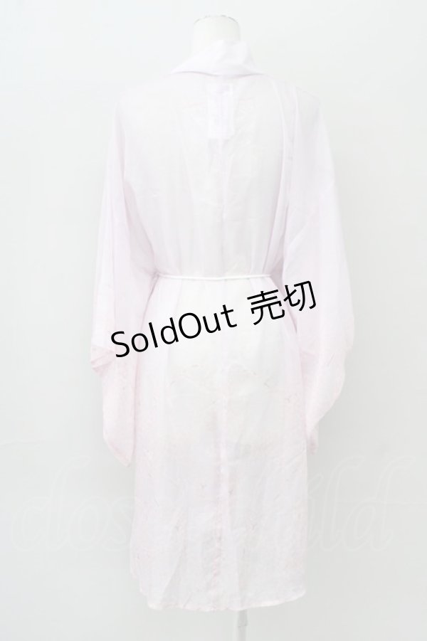 画像2: 【SALE】axes femme Kawaii / 桜柄シアー着物風羽織 M ピンク T-25-10-10-013-AX-TO-SA-ZT215 (2)