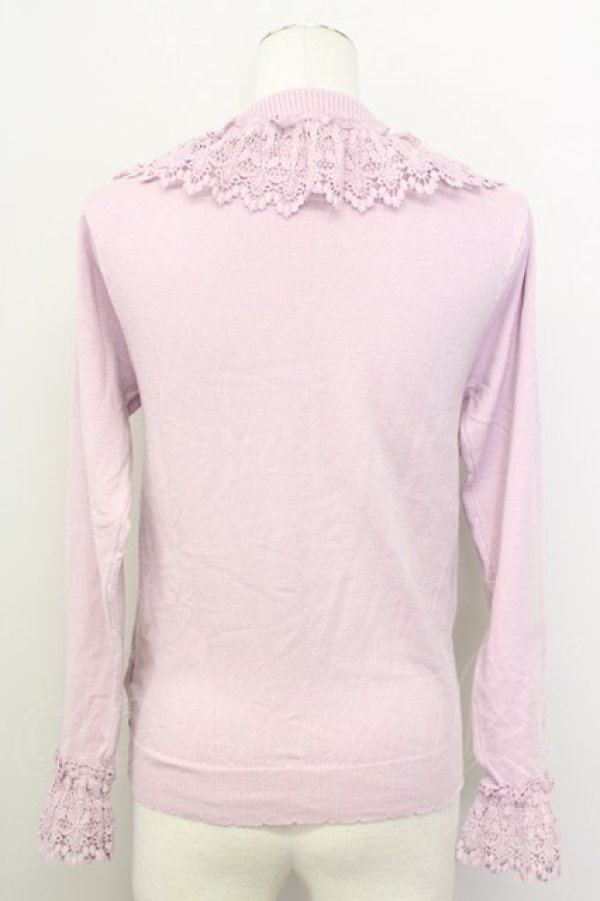 画像2: axes femme kawaii / レーシーフリルニットプル M ピンク T-25-10-10-014-AX-TO-SA-ZT215 (2)