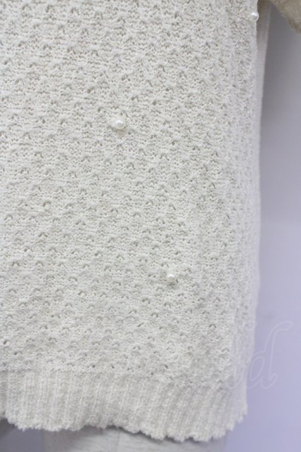 画像5: axes femme / パール付き肩レースサマーニット M アイボリー T-25-10-10-002-AX-TO-SA-ZT255 (5)