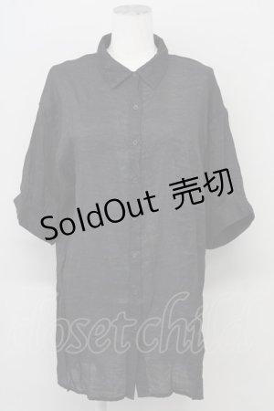 画像: 【SALE】axes femme / カラーシアーシャツ  ブラック T-25-10-10-017-AX-BL-SA-ZT215