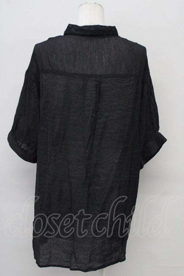 画像2: axes femme / カラーシアーシャツ  ブラック T-25-10-10-017-AX-BL-SA-ZT215 (2)