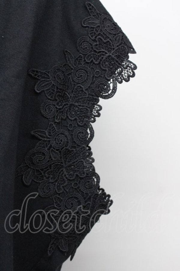 画像3: axes femme / 袖レースドルマン M ブラック T-25-10-10-018-AX-TO-SA-ZT215 (3)