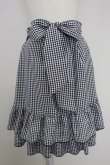 画像1: axes femme POETIQUE / リボン付バックフリルスカート  黒Ｘ白 T-25-10-16-009-AX-SK-SA-ZI (1)