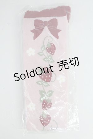 画像: axes femme kawaii / いちご柄オーバーニー  ピンク T-25-10-16-015-AX-ZA-SA-ZT