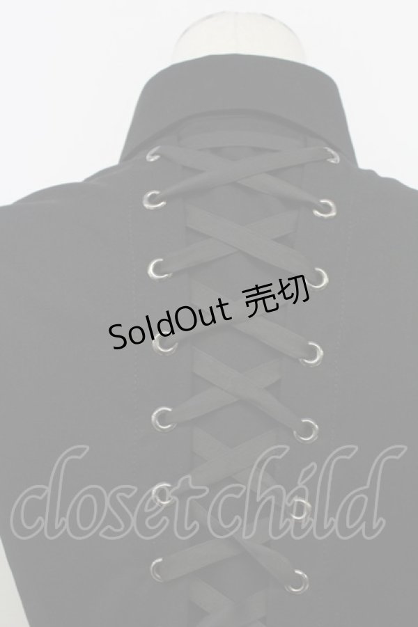 画像3: BPN / フロントZIPノースリーブワンピース  黒 T-25-10-17-019-GO-OP-SA-ZT344 (3)