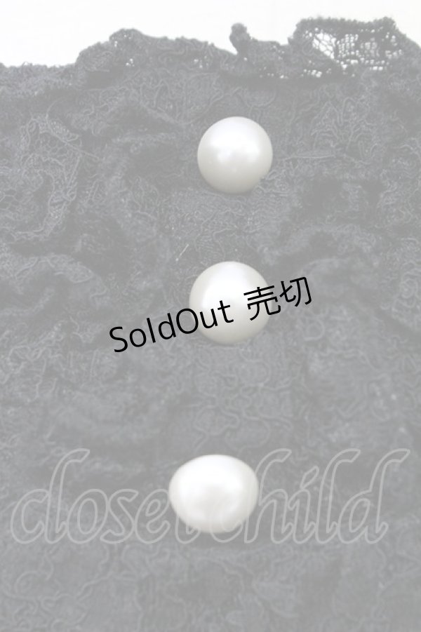 画像4: metamorphose / 総レースパールリボンジャンパースカート  黒 T-25-10-17-021-ME-OP-SA-ZT (4)