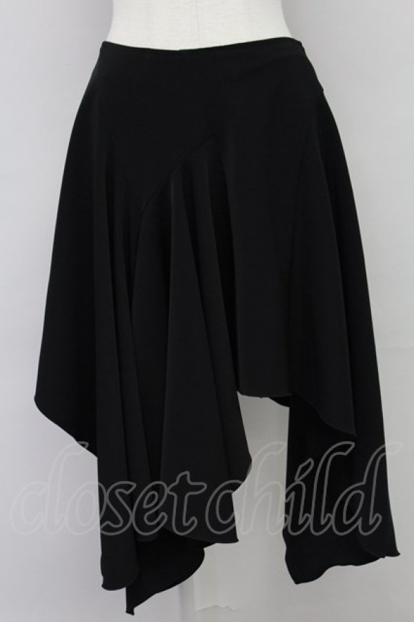 画像1: PRESENCE! / アシンメトリースカート  ブラック T-25-10-17-023-PU-JA-SA-ZT344 (1)