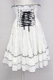 画像1: ATELIER PIERROT / コルセットスカート  白Ｘ黒 T-25-10-17-025-EL-SK-SA-ZT (1)