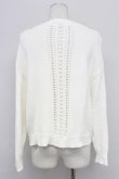 画像2: axes femme / 透かし柄ニットカーディガン  ホワイト T-25-10-17-005-AX-TO-SA-ZT265 (2)