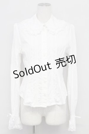 画像: BABY,THE STARS SHINE BRIGHT / ローズレースの後ろピンタックブラウス  白 T-25-10-17-006-BA-BL-SA-ZT265