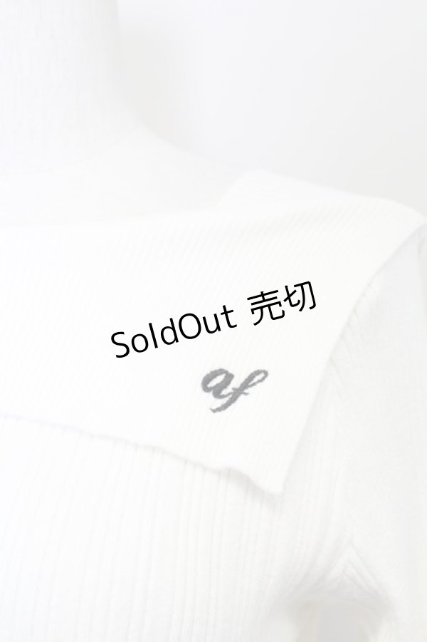 画像3: axes femme / ロゴ刺繍入オフショルニット  シロ T-25-10-17-007-AX-TO-SA-ZT265 (3)