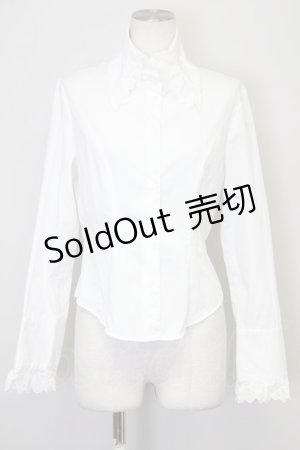 画像: MIHO MATSUDA / 立ち襟ブラウス  白 T-25-10-17-002-GO-BL-SA-ZT265