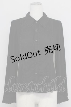 画像: axes femme / 前レースブラウス風カットプルオーバー  クロ T-25-10-17-010-AX-TO-SA-ZT265