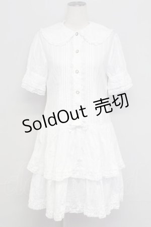 画像: metamorphose / ピンタックシャツワンピース  白 T-25-10-17-012-ME-OP-SA-ZT252