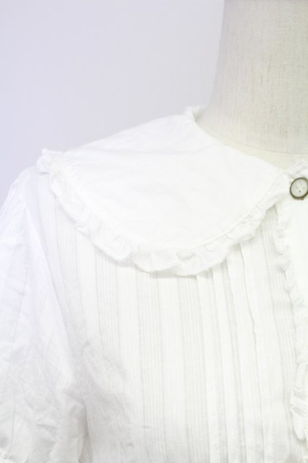 画像3: metamorphose / ピンタックシャツワンピース  白 T-25-10-17-012-ME-OP-SA-ZT252 (3)