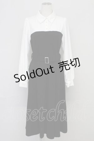 画像: axes femme / ドッキングワンピース  クロ T-25-10-17-015-AX-OP-SA-ZT341