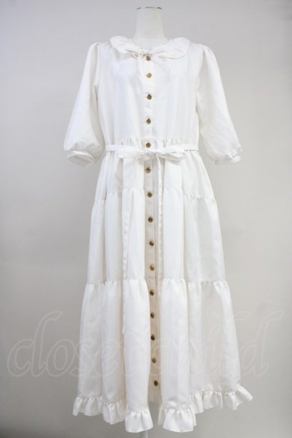 画像1: ANGELIQUE ROSA / 薔薇ボタンワンピース  アイボリー T-25-10-19-023-LO-OP-SA-ZI (1)