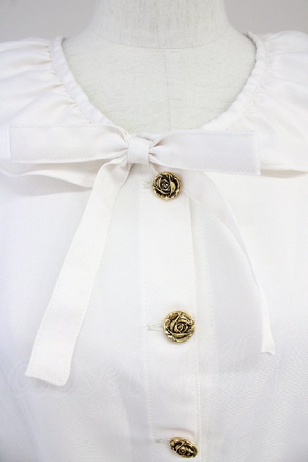 画像3: ANGELIQUE ROSA / 薔薇ボタンワンピース  アイボリー T-25-10-19-023-LO-OP-SA-ZI (3)