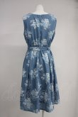 画像2: axes femme / ローズブーケノースリーブワンピース  青 T-25-10-19-035-AX-OP-SA-ZI (2)